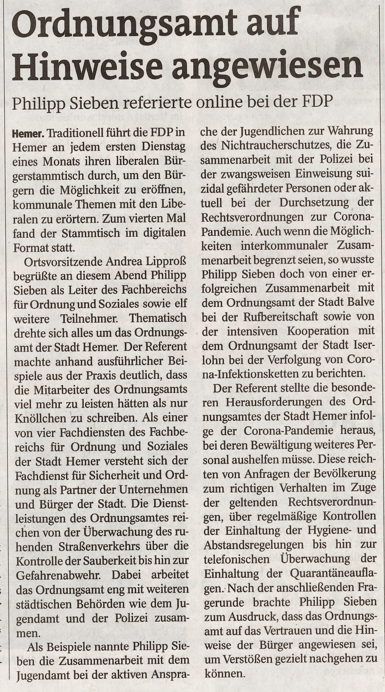 Digitaler Bürgerstammtisch