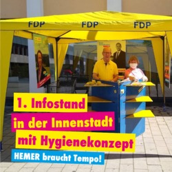 FDP Hemer - Erster Infostand