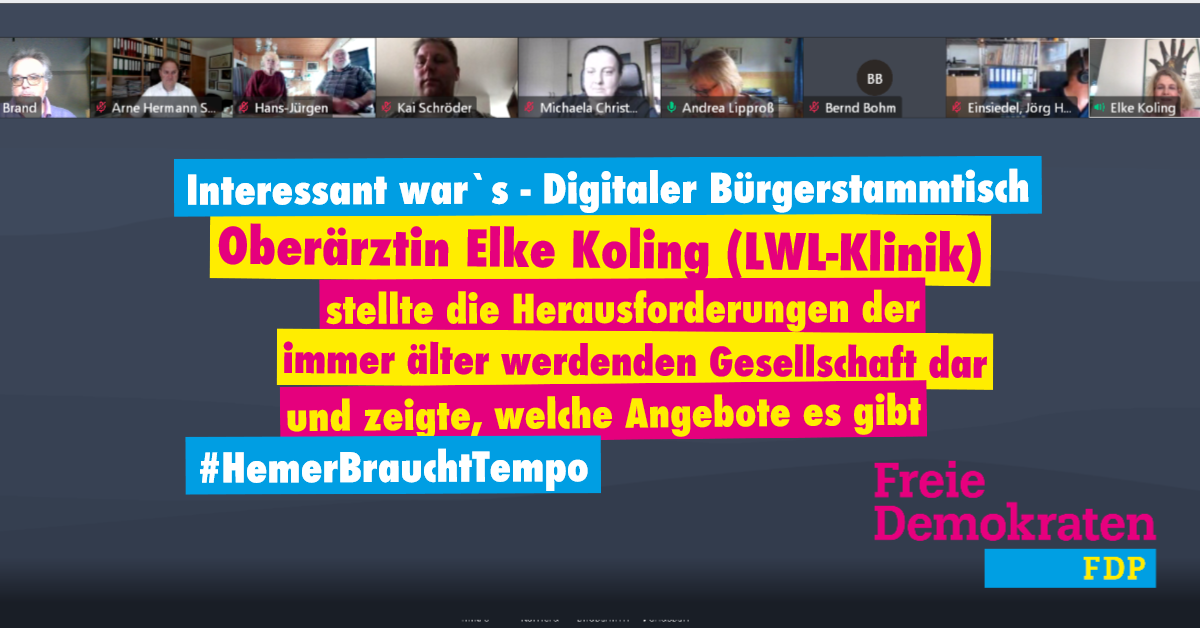 Digitaler Bürgerstammtisch der FDP Hemer