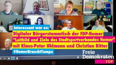Digitaler Bürgerstammtisch der FDP Hemer